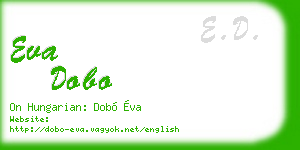 eva dobo business card