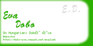 eva dobo business card